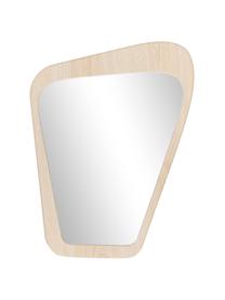 Wandspiegel May in Beige, Rahmen: Holz- Optik, Rückseite: Mitteldichte Holzfaserpla, Spiegelfläche: Spiegelglas, Helles Holz,Beige, B 41 x H 55 cm