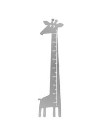 Groeimeter Giraffe, Gepoedercoat metaal, Grijs, B 28 cm x H 115 cm