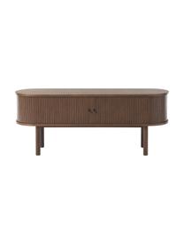 Aparador Calary, Estructura: fibras de densidad media , Patas: madera de roble maciza co, Acabado de madera de nogal, An 138 x Al 55 cm