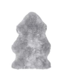 Peau de mouton lisse Oslo, Gris clair, larg. 60 x long. 90 cm