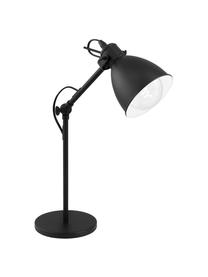 Bureaulamp Ethan, Lampenkap: gepoedercoat metaal, Lampvoet: gepoedercoat metaal, Zwart, Ø 15 x H 43 cm