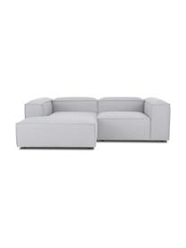 Canapé d'angle modulable Lennon, Tissu gris clair, larg. 238 x prof. 180 cm, méridienne à gauche