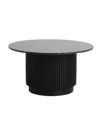 Okrúhly konferenčný stolík s mramorovou doskou Erie, Čierna, Ø 75 cm