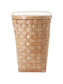Handgemaakte opbergmanden naturel, 2-delig, Hout, katoen, Lichtbruin, Set met verschillende formaten