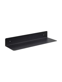 Nástěnná police z kovu Neptun, Kov s práškovým nástřikem, Černá, Š 50 cm, V 7 cm