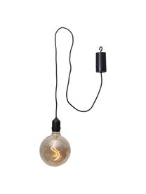 Lampada portatile da esterno con timer Bowl, Paralume: vetro, Ambrato trasparente, nero, Ø 13 x Alt. 18 cm
