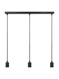 Hanglamp Sky in zwart, Baldakijn: gelakt metaal, Zwart, B 75 x H 160 cm