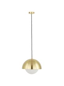 Suspension métal Lucille, Blanc, couleur laitonnée, Ø 35 x haut. 30 cm