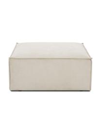 Puf ze sztruksu Lennon, Tapicerka: sztruks (92% poliester, 8, Stelaż: lite drewno, sklejka, Nogi: tworzywo sztuczne, Beżowy sztruks, S 88 x W 43 cm