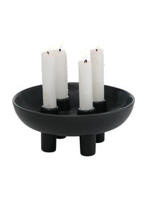 Kerzenteller Hayden aus Steingut, Steingut, Schwarz, Ø 21 x H 9 cm