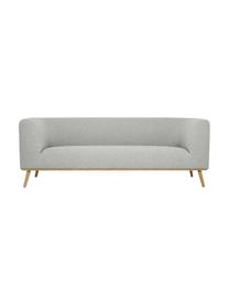 Sofá Archie (3 plazas), Tapizado:  100% lana, Estructura: madera de pino con certif, Patas: madera de roble aceitada , Tejido gris claro, An 222 x F 90 cm