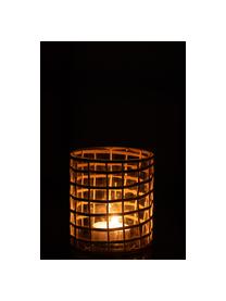 Lanterna in canna Violet, Portacandela: canna, Trasparente, beige, Ø 13 x Alt. 16 cm