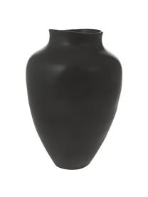 Jarrón artesanal grande de cerámica Latona, Cerámica, Negro mate, Ø 27 x Al 41 cm
