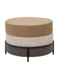 Hocker Como in Braun, Bezug: Polyester Der hochwertige, Beine: Metall, beschichtet, Webstoff Braun, Ø 60 x H 40 cm