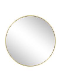 Ronde wandspiegel Ida met goudkleurig aluminium lijst, Lijst: gecoat aluminium, Goudkleurig, Ø 55 x D 3 cm