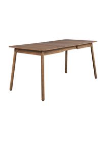 Tavolo allungabile in legno di noce Glimps, Gambe: legno di noce massiccio, Legno di noce verniciato, Larg. 120 a 162 x Prof. 80 cm