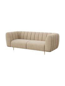 Pohovka Shel (3-miestna), Béžová, nohy: mosadzné odtiene, Š 210 x H 95 cm