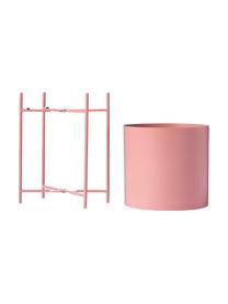 Cache-pots en métal sur pied Mina, 2 élém., Métal, revêtement par poudre, Rose, Lot de différentes tailles