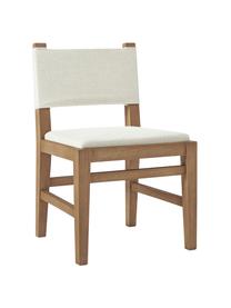 Holzstuhl Liano mit Polsterung, Gestell: Eichenholz, Webstoff Beige, Eichenholz, B 50 x H 80 cm