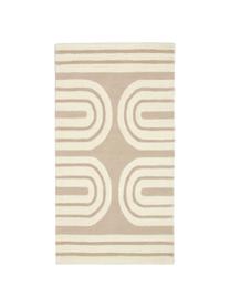 Tappeto in lana taftato a mano Arne, Retro: cotone Nel caso dei tappe, Beige, bianco crema, Larg. 80 x Lung. 150 cm (taglia XS)