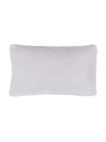 Dzianinowa poszewka na poduszkę z bawełny organicznej Adalyn, 100% bawełna organiczna, certyfikat GOTS, Szary, S 30 x D 50 cm