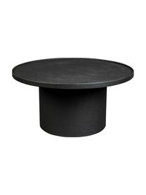 Table basse ronde Winston, Bois, noir laqué, Ø 70 cm