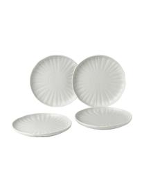 Vajilla con relieves Sali, 4 comensales (12 pzas.), Porcelana, Gris claro, 4 comensales (12 pzas.)