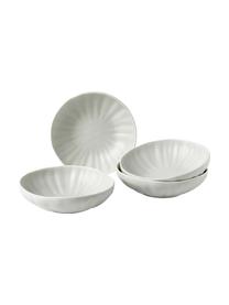 Vajilla con relieves Sali, 4 comensales (12 pzas.), Porcelana, Gris claro, 4 comensales (12 pzas.)