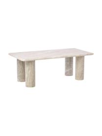 Table basse marbre Mabel, Marbre, Beige travertin, larg. 100 x haut. 35 cm