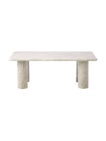 Table basse marbre Mabel, Marbre, Beige travertin, larg. 100 x haut. 35 cm