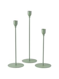 Kerzenhalter-Set Malte, 3-tlg., Metall, beschichtet, Grün, Set mit verschiedenen Größen