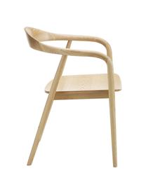 Sedia con braccioli in legno Angelina, Legno di frassino laccato, certificato FSC
Compensato verniciato, certificato FSC, Legno di frassino chiaro, Larg. 57 x Alt. 80 cm