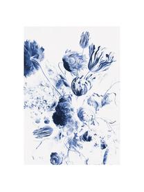 Fotobehang Royal Blue Flowers, Vlies, milieuvriendelijk en biologisch afbreekbaar, Blauw, mat wit, B 196 cm x H 280 cm