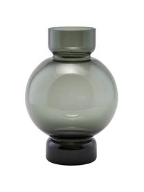 Vase Bubble aus getöntem Glas, Glas, Grau, transparent, Ø 18 x H 25 cm