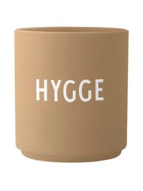 Design Becher Favourite HYGGE mit Schriftzug, Fine Bone China (Porzellan), Beige (Hygge), Ø 8 x H 9 cm, 250 ml