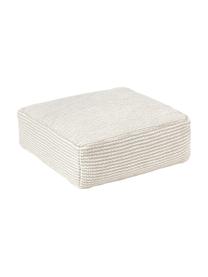 Cuscino da pavimento in cotone a righe Carmelo, Rivestimento: 100% cotone, Beige, bianco, Larg. 60 x Alt. 20 cm