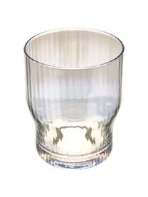 Vasos soplados artesanalmente con relieve Juno, 4 uds., Vidrio, Transparente, Ø 9 x Al 11 cm