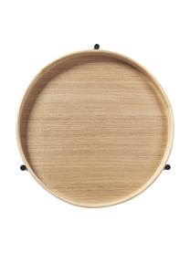 Tavolino in legno Renee, Ripiani: pannello di fibra a media, Struttura: metallo verniciato a polv, Legno di frassino, Ø 44 x Alt. 49 cm