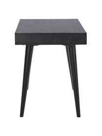 Bureau Tova met lades van massief hout, Massief gelakt mangohout, Mangohout, zwart gelakt, B 117 x D 60 cm
