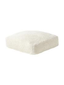 Cuscino da pavimento in cotone Indi, Rivestimento: 100% cotone, Bianco crema, Larg. 70 x Alt. 20 cm