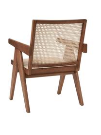 Loungesessel Sissi mit Wiener Geflecht, Gestell: Massives Eichenholz, Sitzfläche: Rattan, Rattan, dunkles Eichenholz, B 58 x T 66 cm