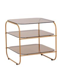 Table d'appoint en verre Echo, Brun, ambré, larg. 41 x haut. 42 cm