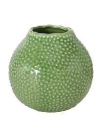 Vasen-Set Tessa aus Steingut, 3-tlg., Steingut, Grün, Weiß, Ø 13 x H 13 cm