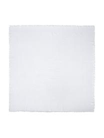 Katoenen tafelkleed Nalia met franjes, 100% katoen, Wit, Voor 6 - 8 personen (B 160 x L 250 cm)