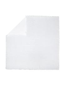 Katoenen tafelkleed Nalia met franjes, 100% katoen, Wit, Voor 6 - 8 personen (B 160 x L 250 cm)