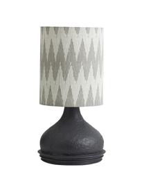 Tischlampe Arito, Lampenschirm: Stoff, Lampenfuß: Metall, beschichtet, Schwarz, Grau, Weiß, Ø 22 x H 45 cm