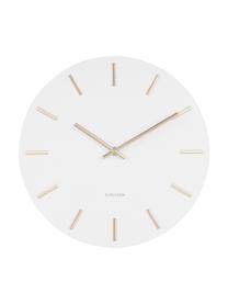 Wanduhr Charm, Stahl, lackiert, Weiss, Ø 30
