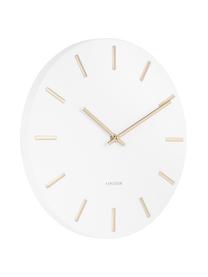 Wanduhr Charm, Stahl, lackiert, Weiss, Ø 30