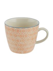 Tassen Carla mit kleinem Muster, 4er-Set, Steingut, Bunt, gemustert, Ø 10 x H 8 cm, 300 ml