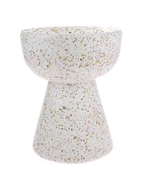 Beistelltisch Lars mit Terrazzo-Muster, Beton mit Terrazzo, Weiß, Terrazzo-Optik, Ø 35 x H 44  cm